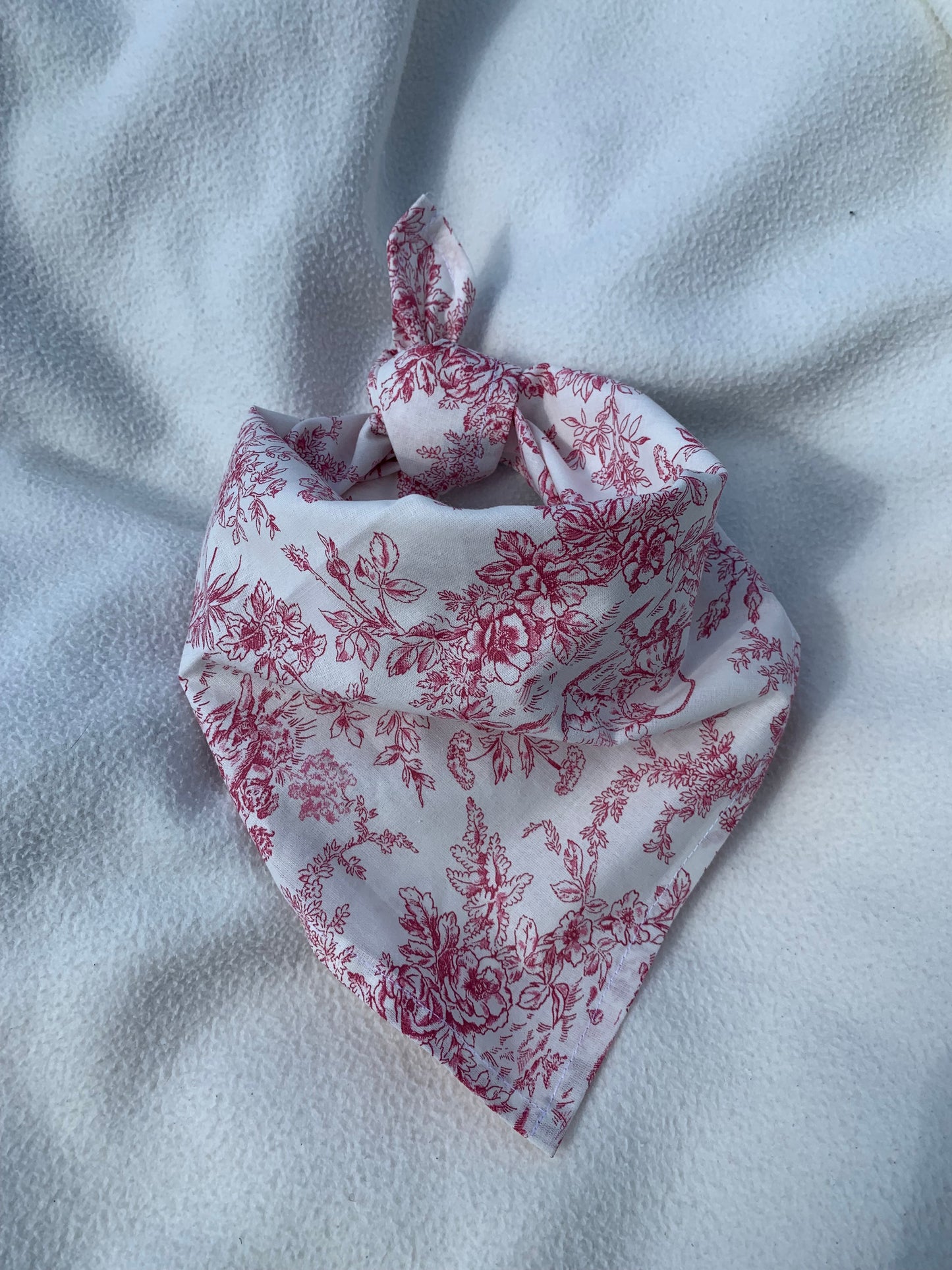 Bandana - Jouy de Fruits Fleuris Rouge