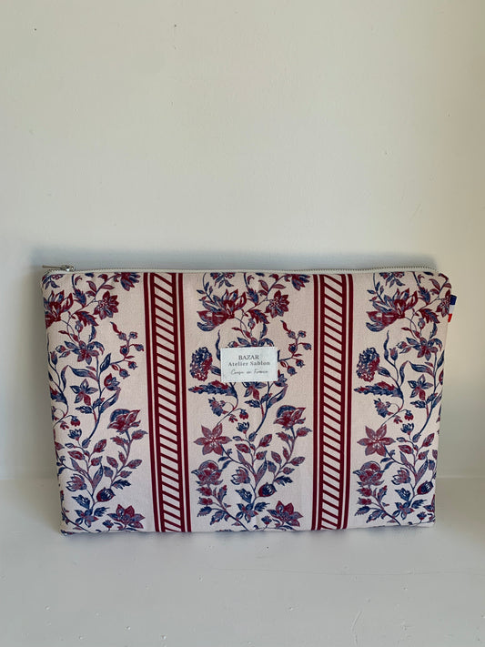 Pochette Ordinateur 14'' - Maison de Campagne Rouge Bleu