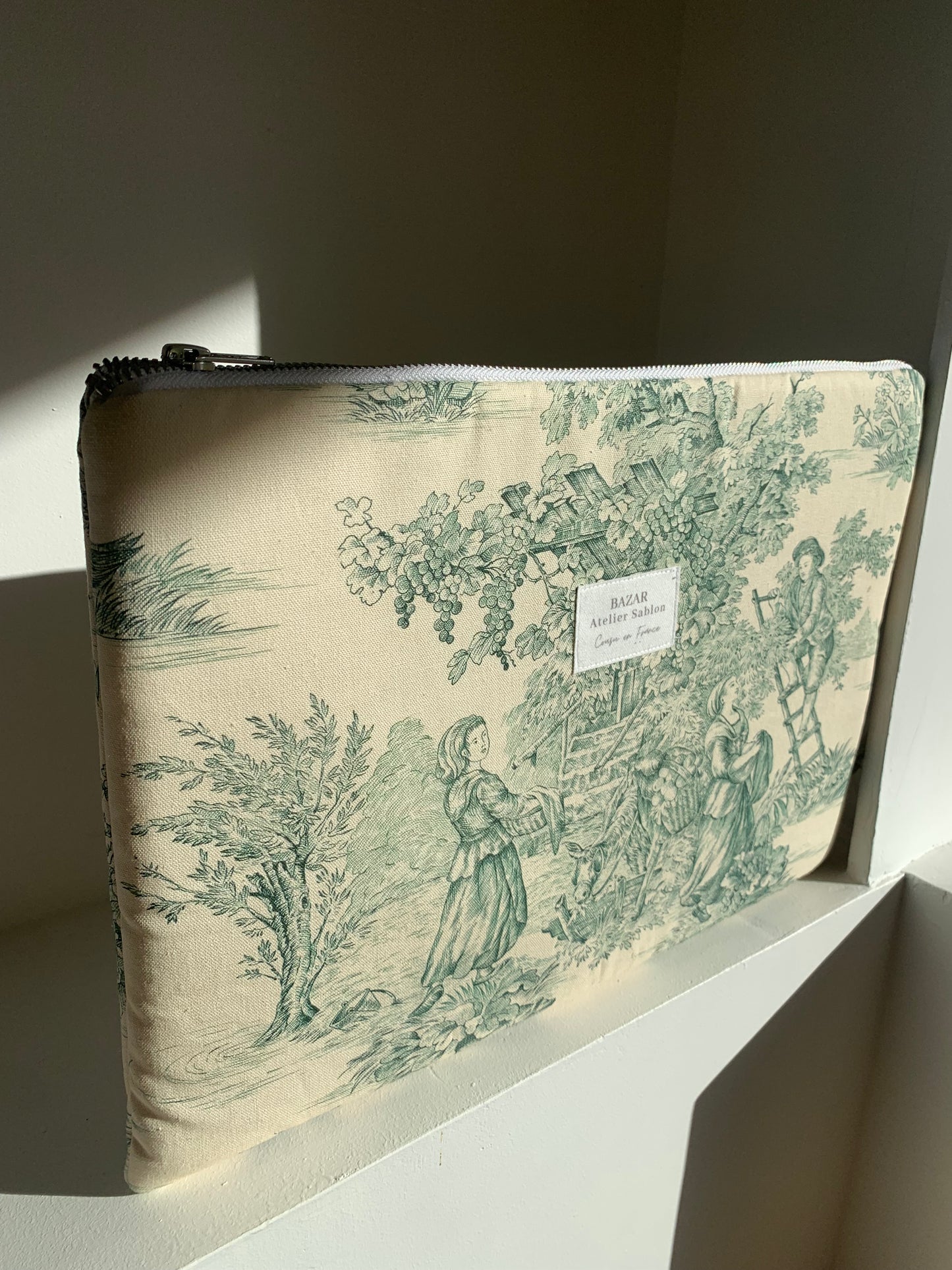 Pochette Ordinateur 15'' - Jouy de Fruits Vert