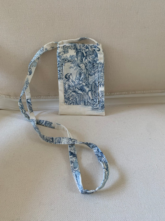 Pochette téléphone - Jouy de Fruits Bleu