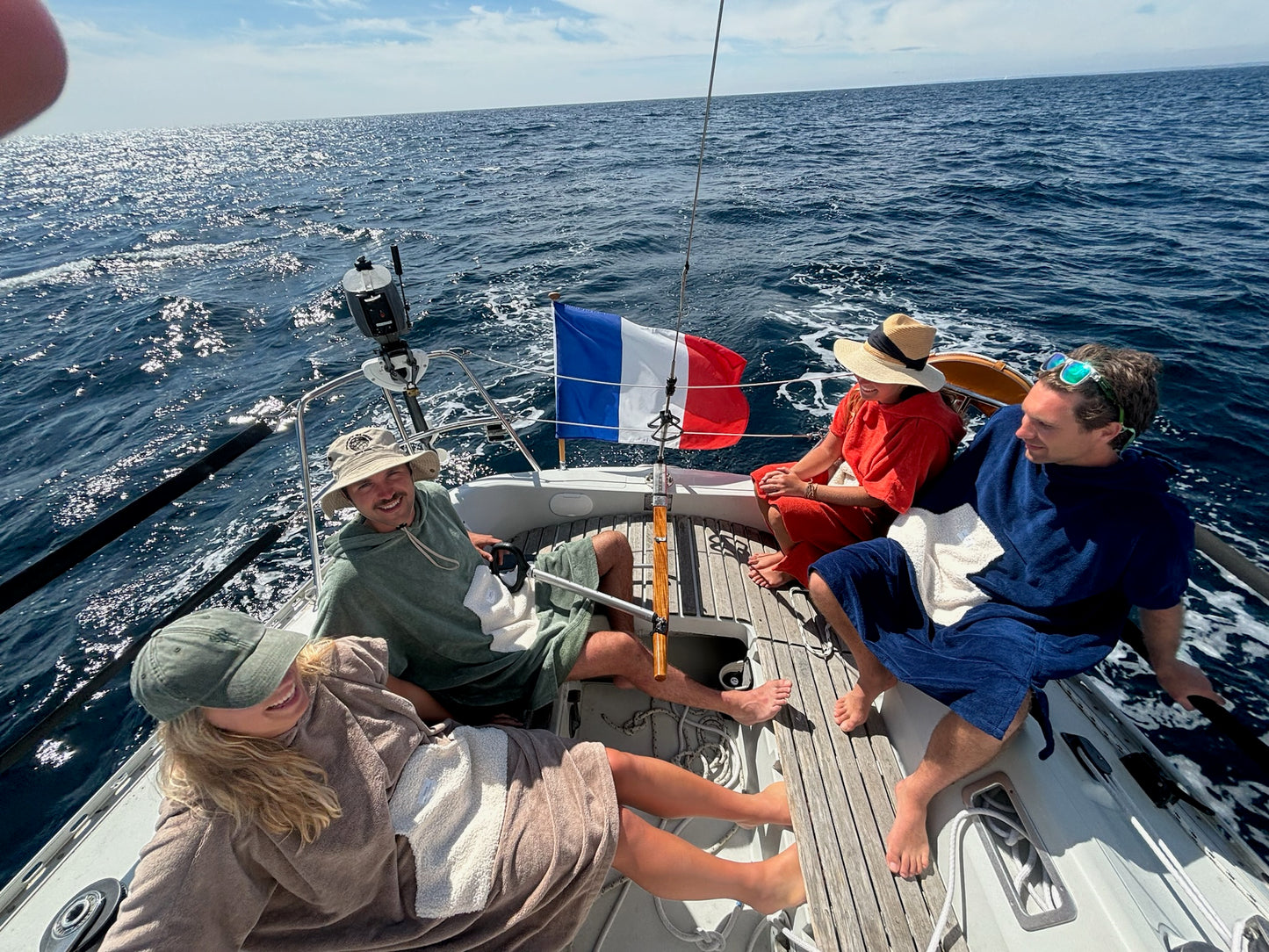 Poncho de bain Adulte - Moumoute Bleu Marine