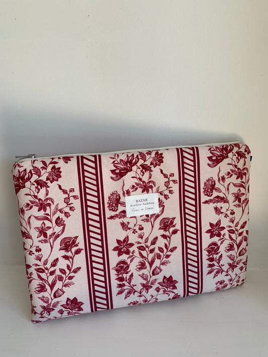 Pochette Ordinateur 15'' - Maison de Campagne Framboise